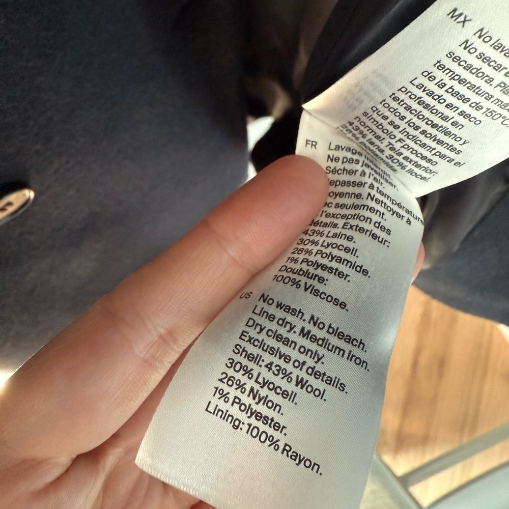 COS Double-Breasted Short Wool-Blend Coat - Picture 7 of 11